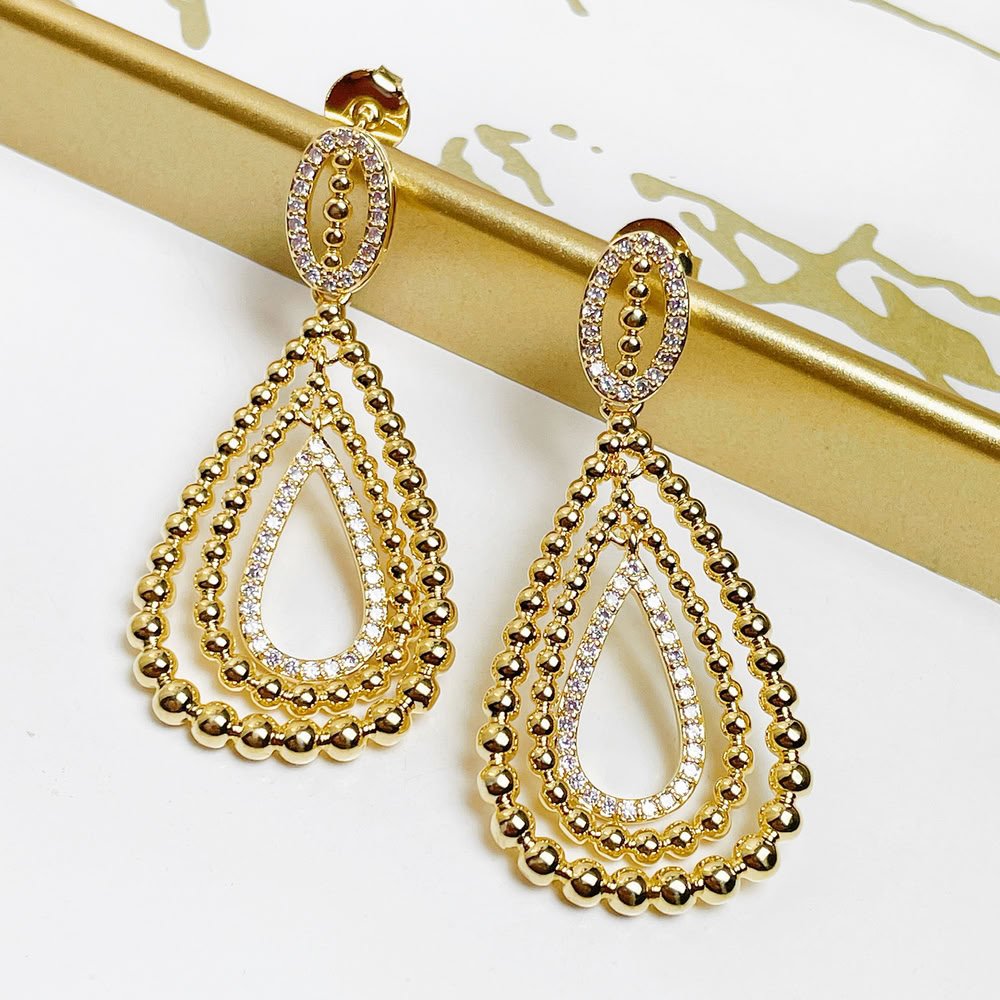 Brinco Gota Com Zirconia