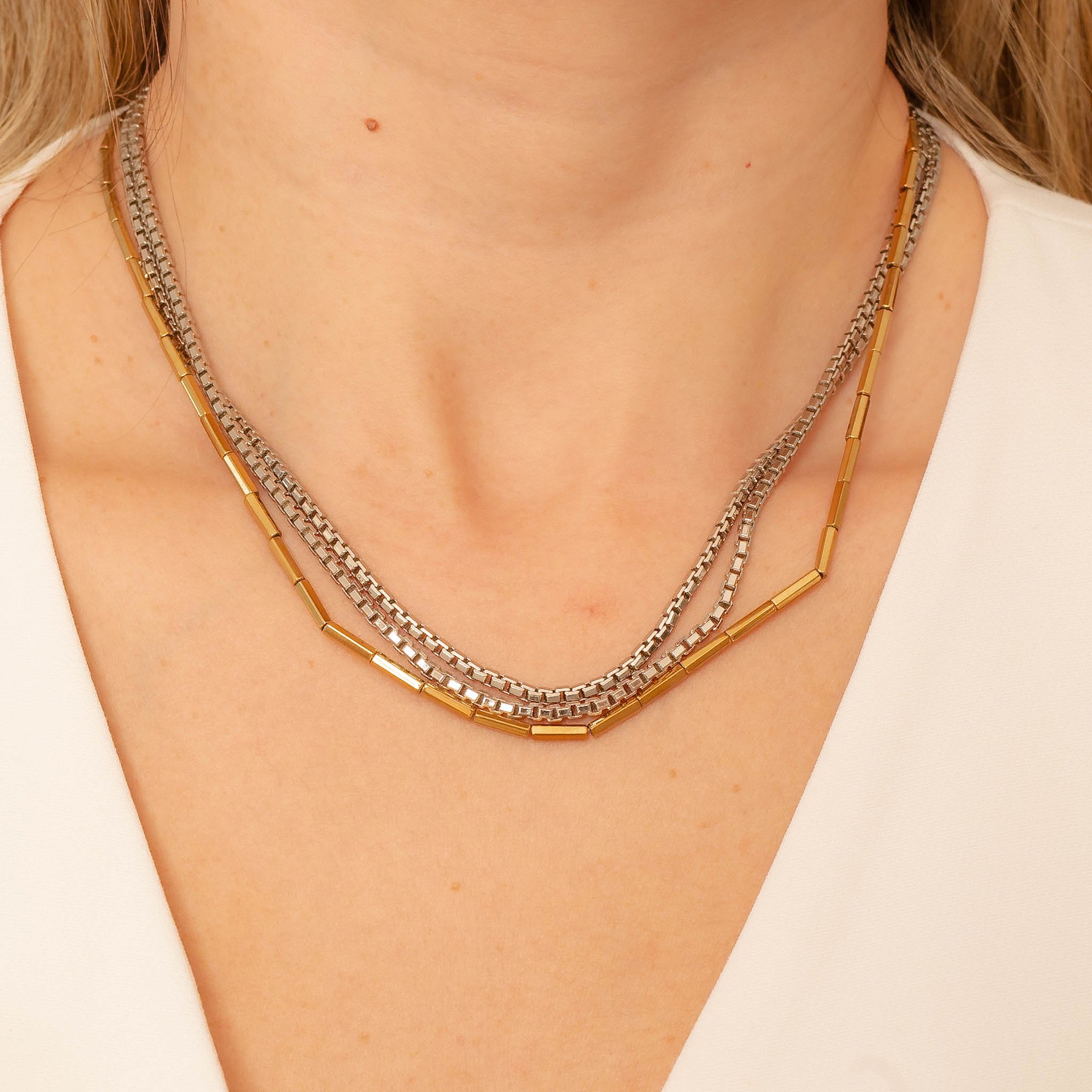 Chocker Tripla Bicolor